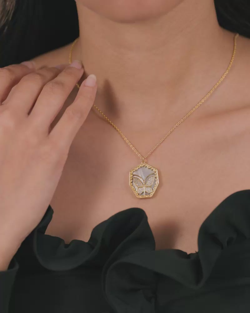 The Butterfly Emblem Necklace – Gold