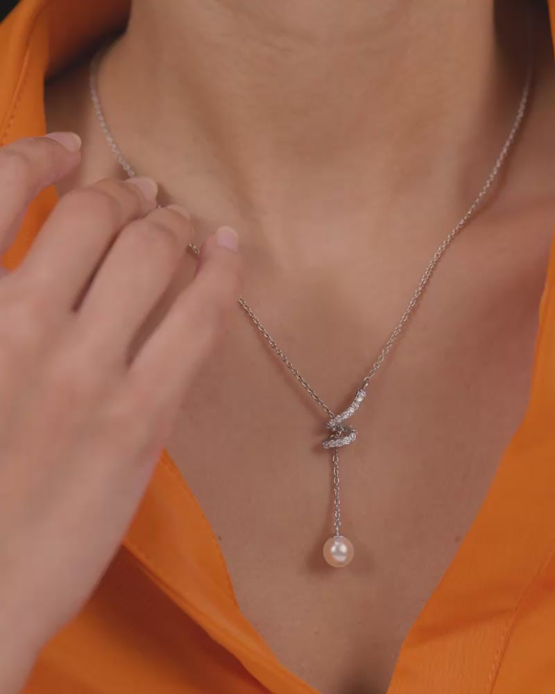The Pearl Drop Necklace – Silver